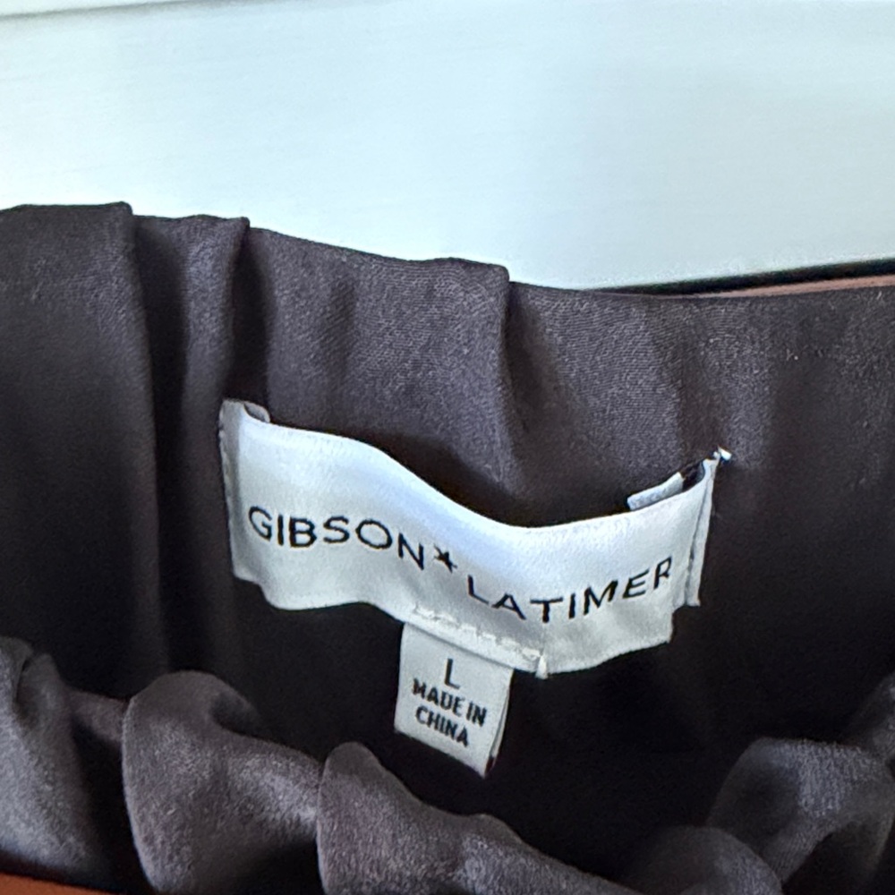Gibson Latimer Black Pleated Maxi Skirt with Tan Belt - Picture 3 of 3